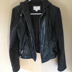 Xhilaration pleather hooded jacket